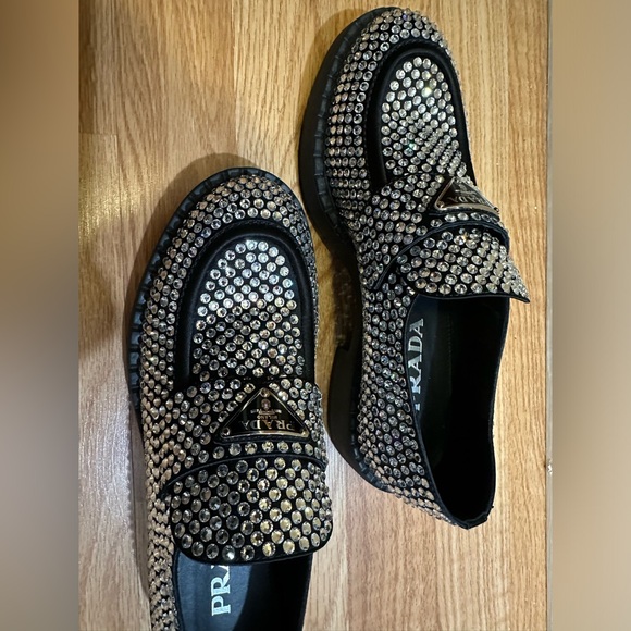 PRADA Crystal Loafers (Women’s) - Size 10 - Pre-owned - Pristine Condition - Picture 3 of 11